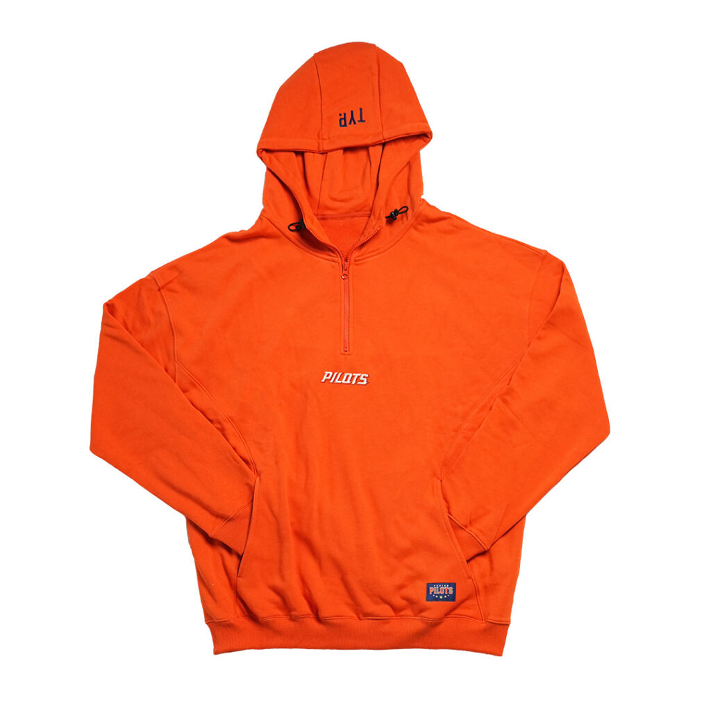 PILOTS半拉鏈高領帽Tee-榮耀橘